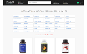 Il sito online di ADVANCE nutraceutics