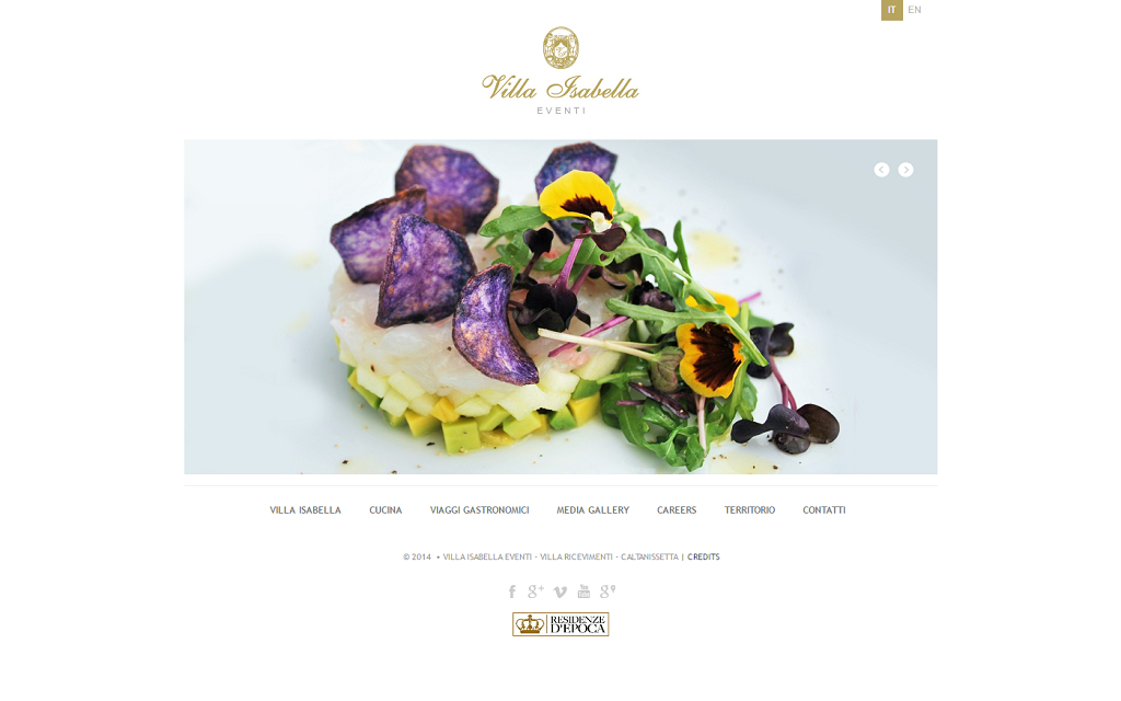 Il sito online di Villa Isabella