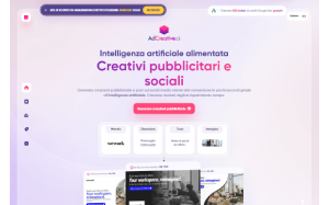Il sito online di AdCreative.ai