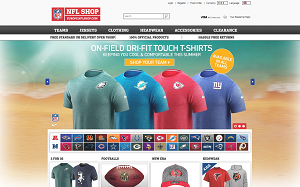 Il sito online di NFL Shop