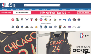 Il sito online di NBA Store
