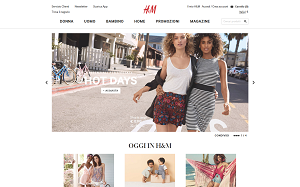 Il sito online di H&M