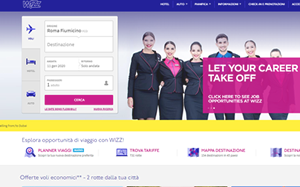 Il sito online di Wizz Air