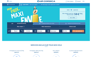 Il sito online di Air Corsica
