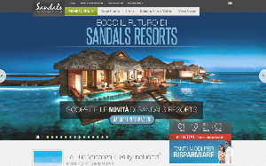 Il sito online di Sandals Resorts