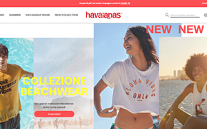 Il sito online di Havaianas
