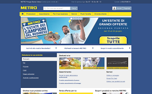 Il sito online di METRO