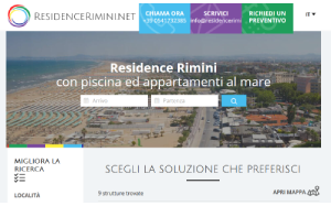 Il sito online di Residence Riminini