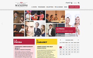 Il sito online di Teatro Manzoni