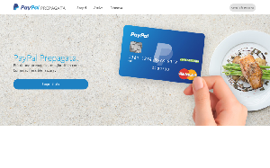 Il sito online di PayPal prepagata