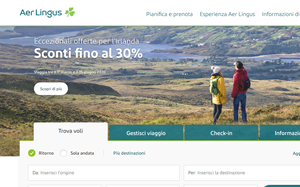 Il sito online di Aer Lingus
