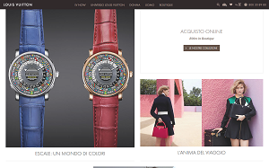 Il sito online di Louis Vuitton