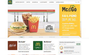 Il sito online di McDonald's