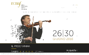 Il sito online di Rome Chamber Music Festival