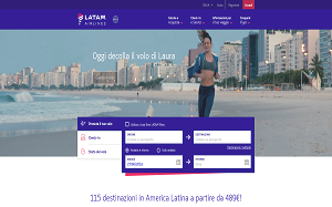 Il sito online di LATAM Airlines