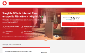Il sito online di Vodafone adsl