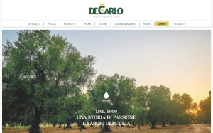Il sito online di Olio De Carlo