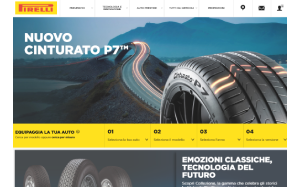 Il sito online di Pirelli pneumatici