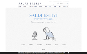 Il sito online di Ralph Lauren