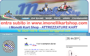Il sito online di I Monelli Kart Shop