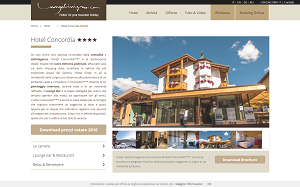 Il sito online di Hotel Concordia Livigno