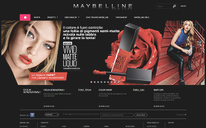 Il sito online di Maybelline
