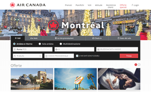 Visita lo shopping online di AIR Canada