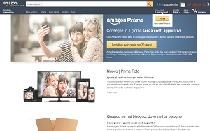 Il sito online di Amazon Prime