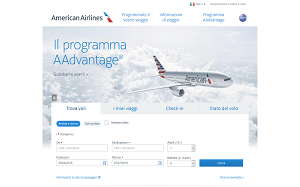 Il sito online di American Airlines