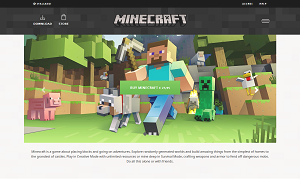 Il sito online di Minecraft