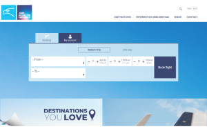 Il sito online di Air Montenegro
